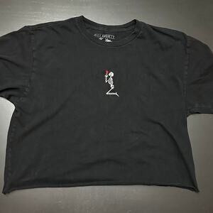 Riot Society Cropped Black Tee